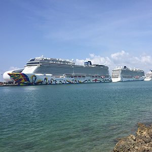 カリブ海クルーズで有名なマイアミ港